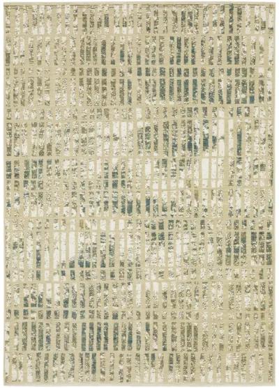 Reed Ivory Blue 2 3  X 7 6  Area Rug