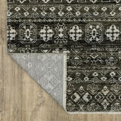 Chamberlain Grey Black Area Rug - 2 3  X 7 6 