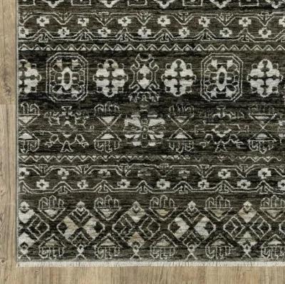 Chamberlain Grey Black Area Rug - 2 3  X 7 6 