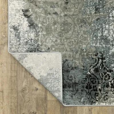 Gemini Blue Beige 9 10  x 12 10  Area Rug