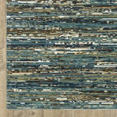 Reed Blue Multi 9 10  x 12 10  Area Rug