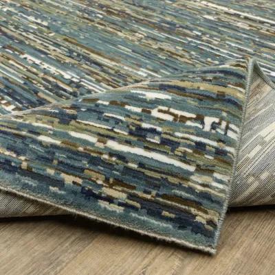 Reed Blue Multi 9 10  x 12 10  Area Rug