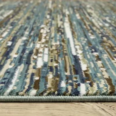 Reed Blue Multi 9 10  x 12 10  Area Rug