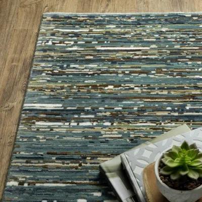 Reed Blue Multi 9 10  x 12 10  Area Rug