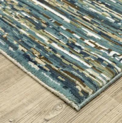 Reed Blue Multi 9 10  x 12 10  Area Rug