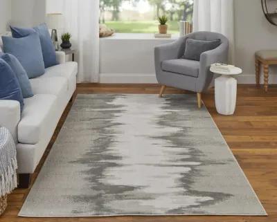 Micah Zap Ivory Silver 13 0  x 20 0  Area Rug