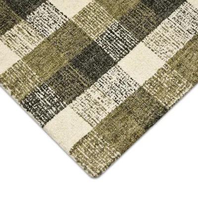 Tartan Khaki Area Rug - 9 0  X 13 0 