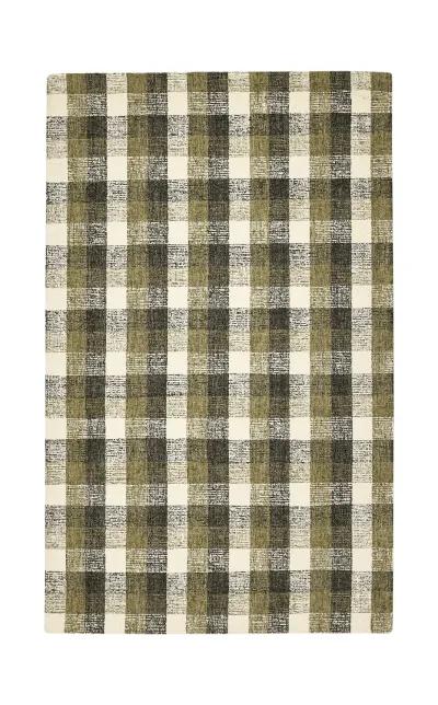 Tartan Khaki Area Rug - 9 0  X 13 0 