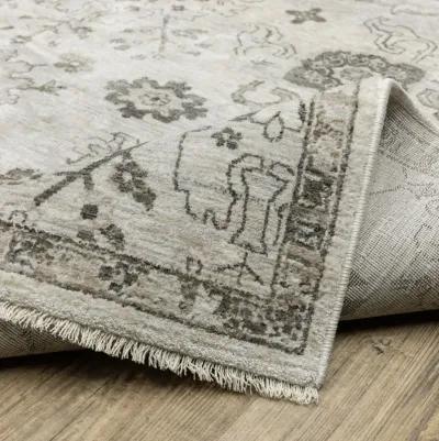 Chamberlain Grey Ivory Area Rug - 9 10  X 12 10 