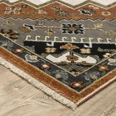 Keira Rust Ivory Area Rug - 9 10  X 12 1 