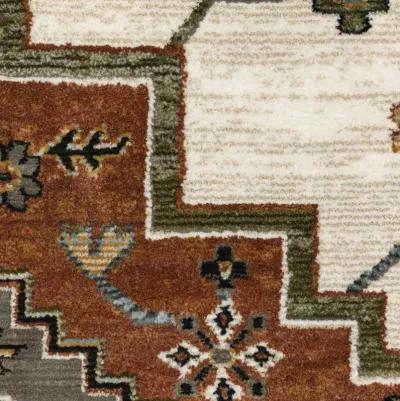 Keira Rust Ivory Area Rug - 9 10  X 12 1 