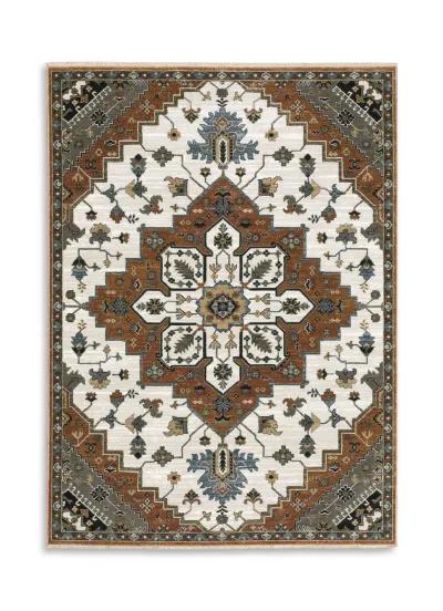 Keira Rust Ivory Area Rug - 9 10  X 12 1 