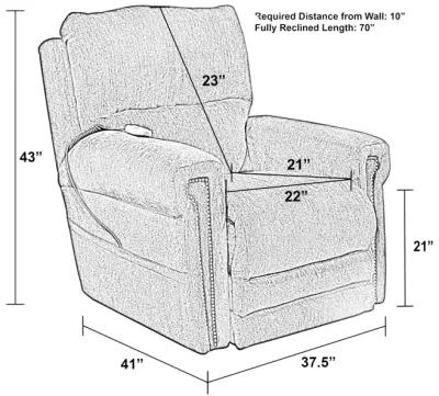 Warner Power Lift Chair Recliner - Putty