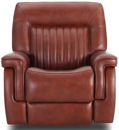 Edward Leather Power Recliner - Bourbon