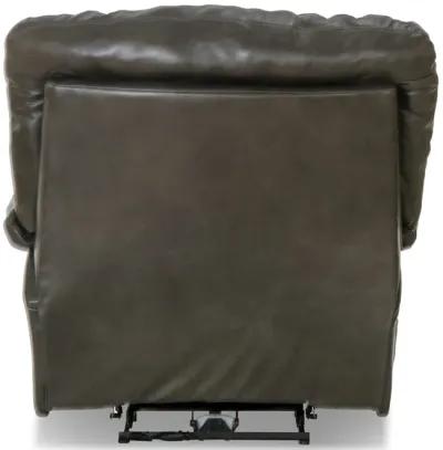 Regula Leather Lay Flat Power Recliner - Steel