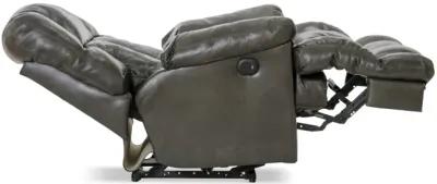 Regula Leather Lay Flat Power Recliner - Steel