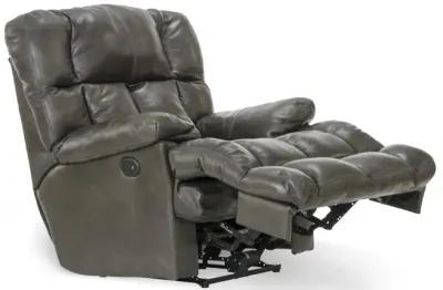 Regula Leather Lay Flat Power Recliner - Steel