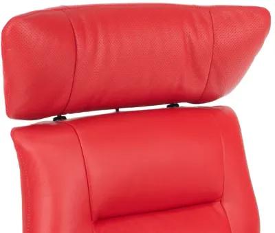 Gladys Leather Power Swivel Recliner - Red