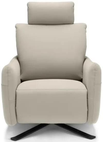 Keta Leather Power Recliner - Stone