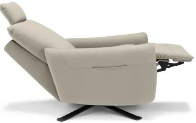 Keta Leather Power Recliner - Stone