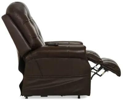 Watt Leather Power  Lay Flat  Lift Chair Recliner - Walnut