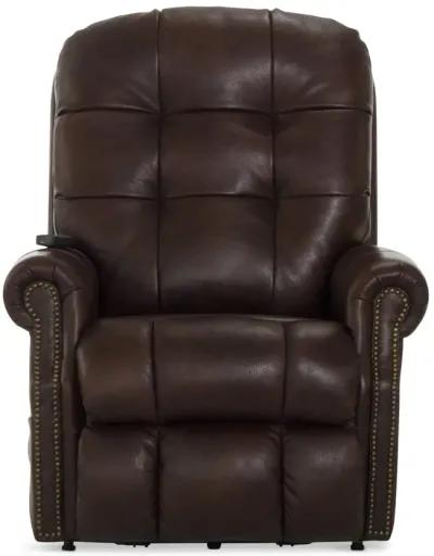 Watt Leather Power  Lay Flat  Lift Chair Recliner - Walnut