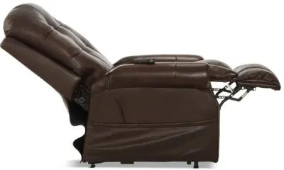 Watt Leather Power  Lay Flat  Lift Chair Recliner - Walnut