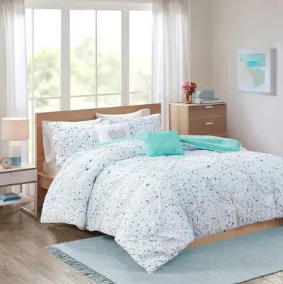 Annie Metallic Twin 4 Piece Comforter Set