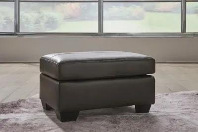 Elsa Leather Ottoman - Storm