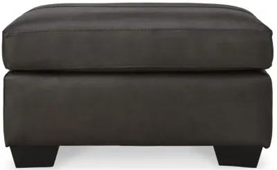 Elsa Leather Ottoman - Storm