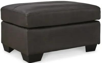 Elsa Leather Ottoman - Storm