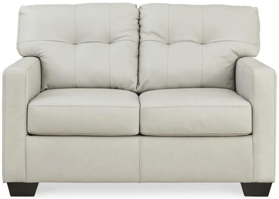 Elsa Leather Loveseat - Coconut