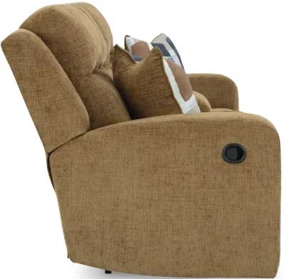 Lindy Reclining Loveseat with Console - Honey