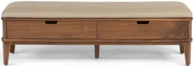 Walnut Grove Leather Bench