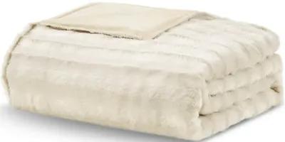 Duke Faux Fur Throw - Ivory