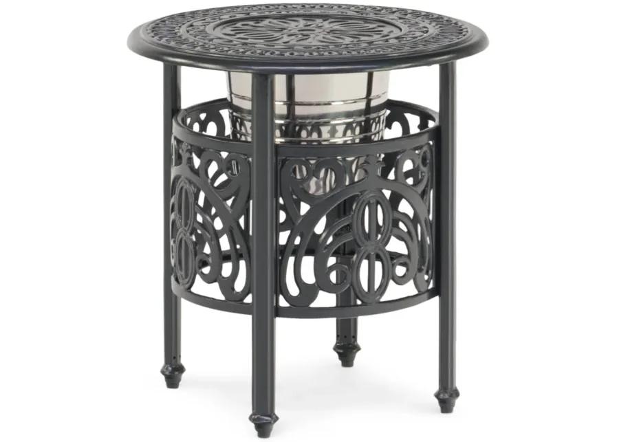 Round Ice Bucket End Table