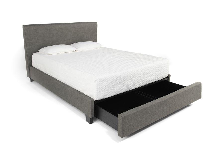 Wyatt Upholstered Queen Storage Bed - Grey