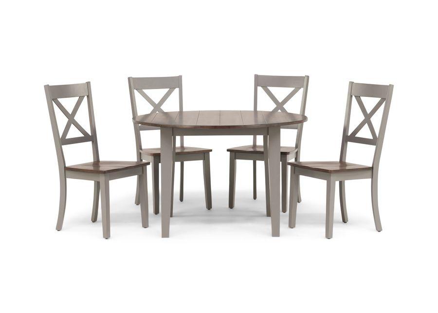   La Carte Round Table And 4 Chairs - Grey