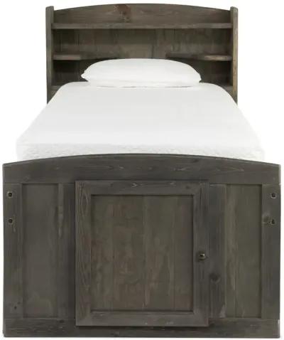 Bunkhouse Palomino Twin Captain Bed with 1 Side Storage - Driftwood