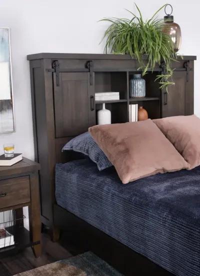 Urban Barn Queen Bookcase Headboard Non-Storage Charcoal Bedroom Suite