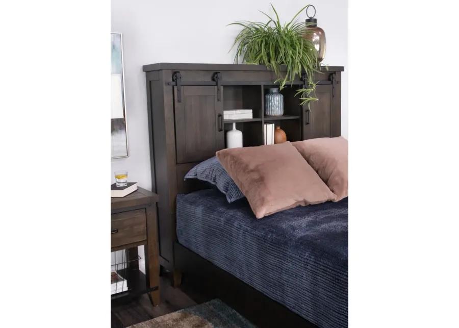 Urban Barn Queen Bookcase Headboard Non-Storage Charcoal Bedroom Suite