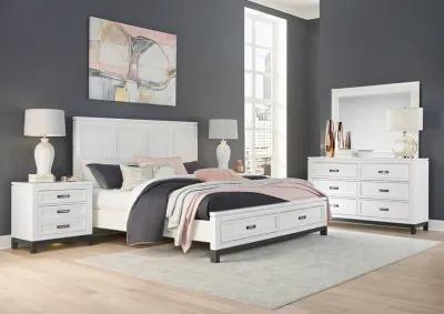 Central Park Queen Storage Bed - White