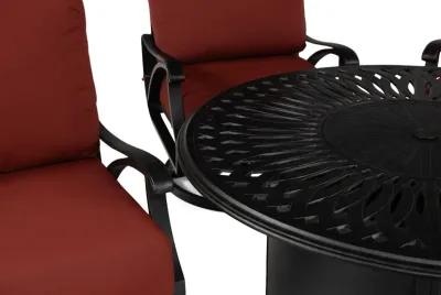 San Tropez II 5 Piece Fire Table Chat Set