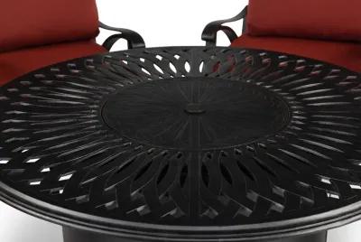 San Tropez II 5 Piece Fire Table Chat Set