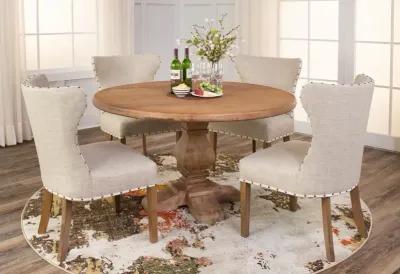 Felicia Round Dining Table With 4 Bauer Chairs