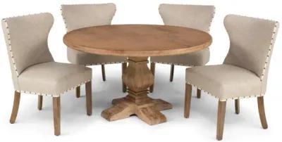 Felicia Round Dining Table With 4 Bauer Chairs