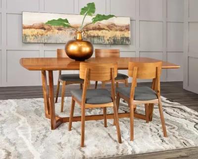 Tyler Modern Fixed Top Table With 4 Wood Back Chairs