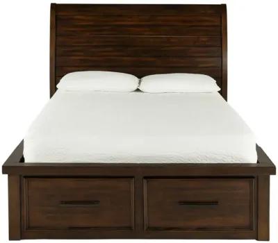 Delray Queen Storage Bed - Dark