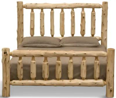 Cedar Log Queen Bed