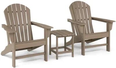 Sunset II 3 Piece Adirondack Set - Driftwood